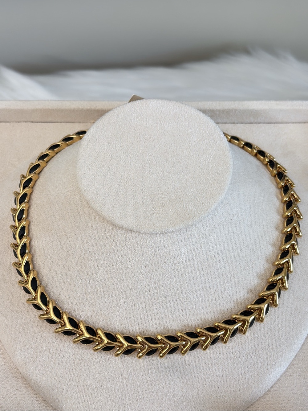 D'Orlan Gold Plated Necklace 16-17" with Enamel -Woman Jewelry